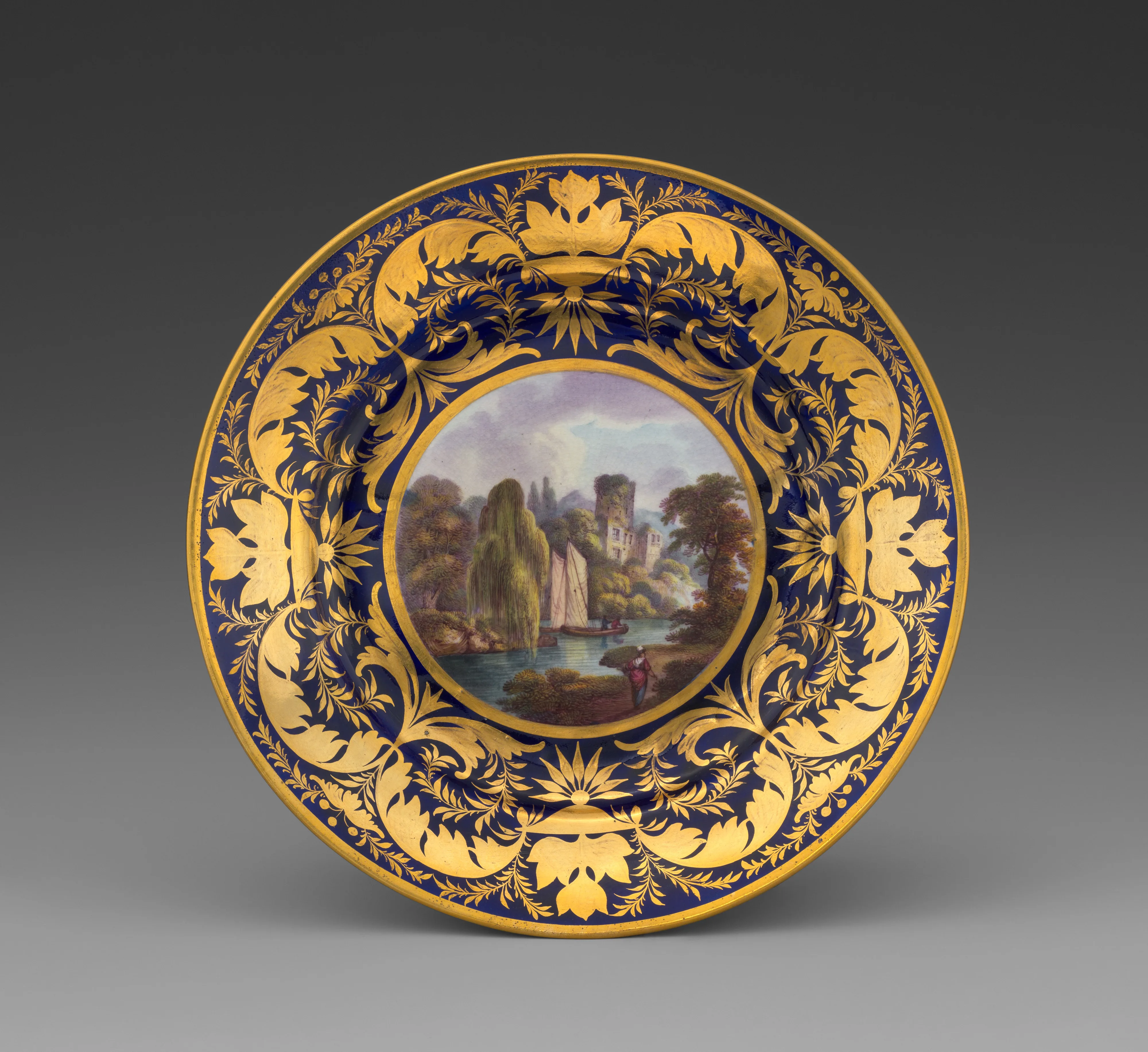 Plate (part of a dinner service) — Crown Derby