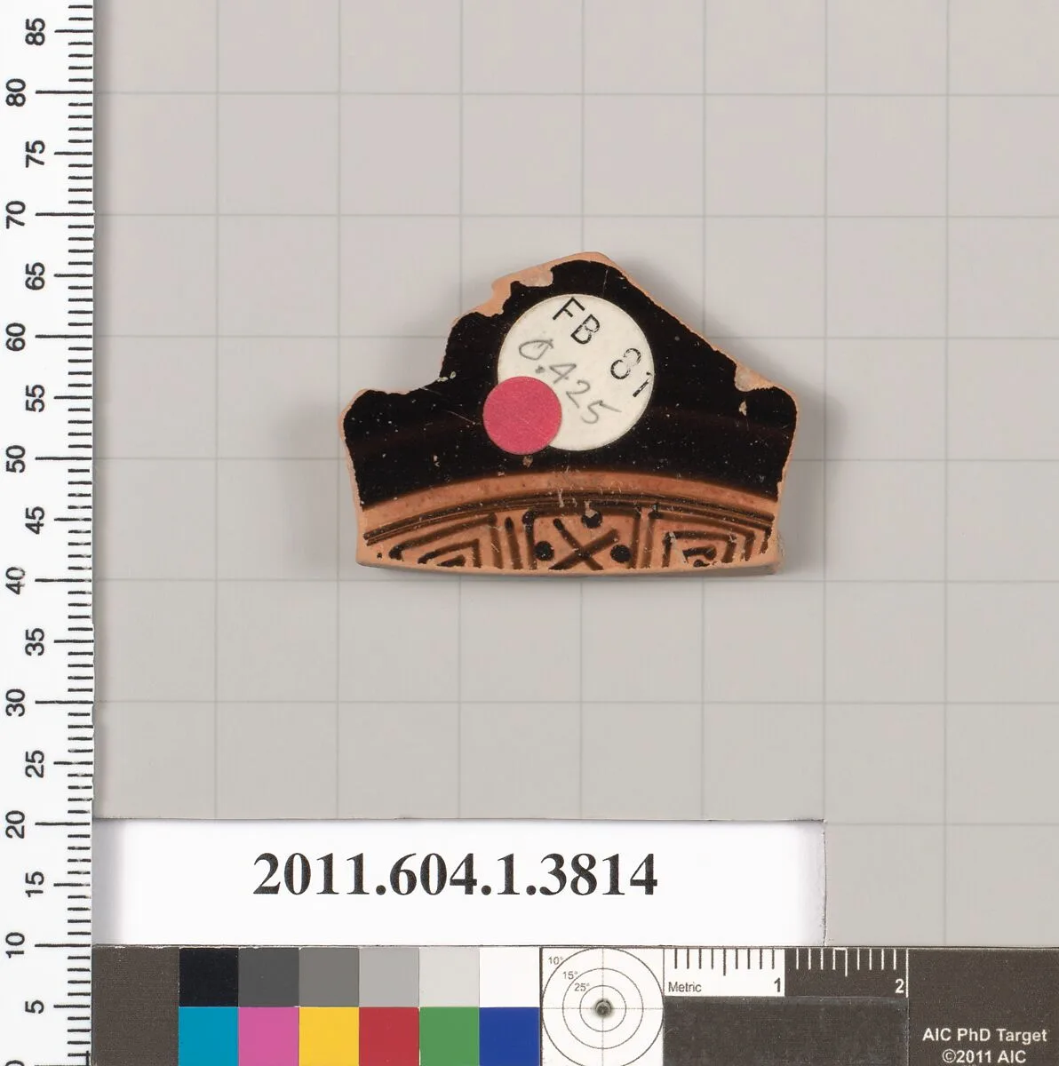 Terracotta fragment of a kylix (drinking cup) — Unknown