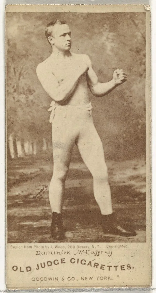 Dominick McCaffrey, from the Celebrities and Prizefighters series (N174) for Old Judge Cigarettes — Goodwin & Company|J. Wood