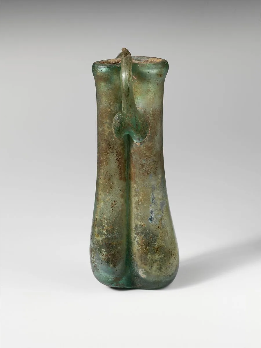 Glass double cosmetic flask (kohl tube) — Unknown