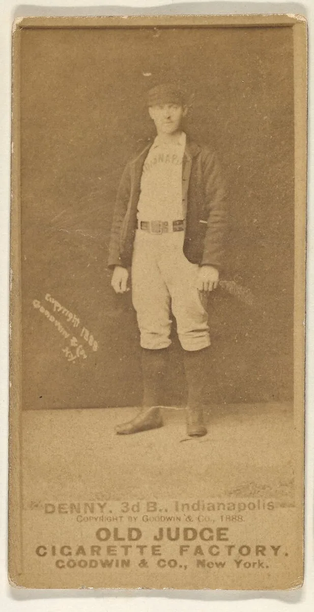 Jerry Denny, 3rd Base, Indianapolis, from the Old Judge series (N172) for Old Judge Cigarettes — Goodwin & Company