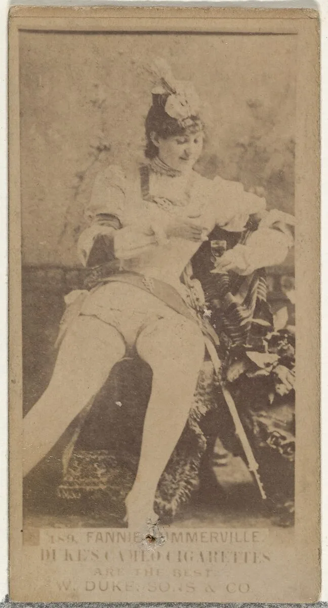 Card Number 189, Fannie Summerville, from the Actors and Actresses series (N145-5) issued by Duke Sons & Co. to promote Cameo Cigarettes — W. Duke, Sons & Co.