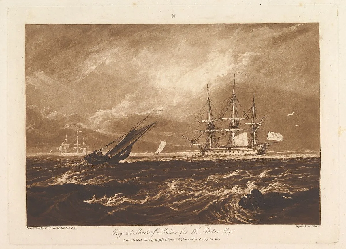 The Leader Sea Piece (Liber Studiorum, part IV, plate 20) — Charles Turner|Joseph Mallord William Turner
