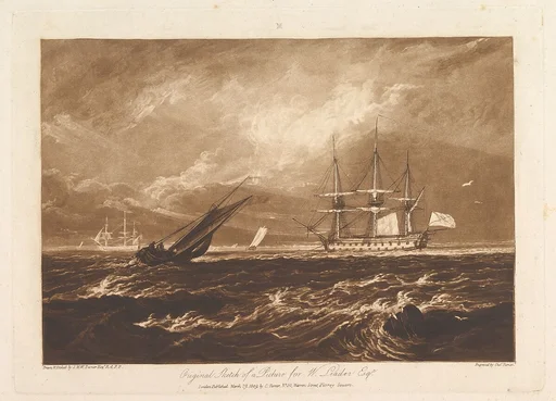 The Leader Sea Piece (Liber Studiorum, part IV, plate 20)
