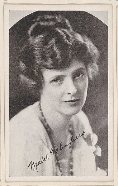 Mabel Taliaferro from Kromo Gravure "Leading Moving Picture Stars" (W623) — Kromo Gravure Photo Company, Detroit, Michigan