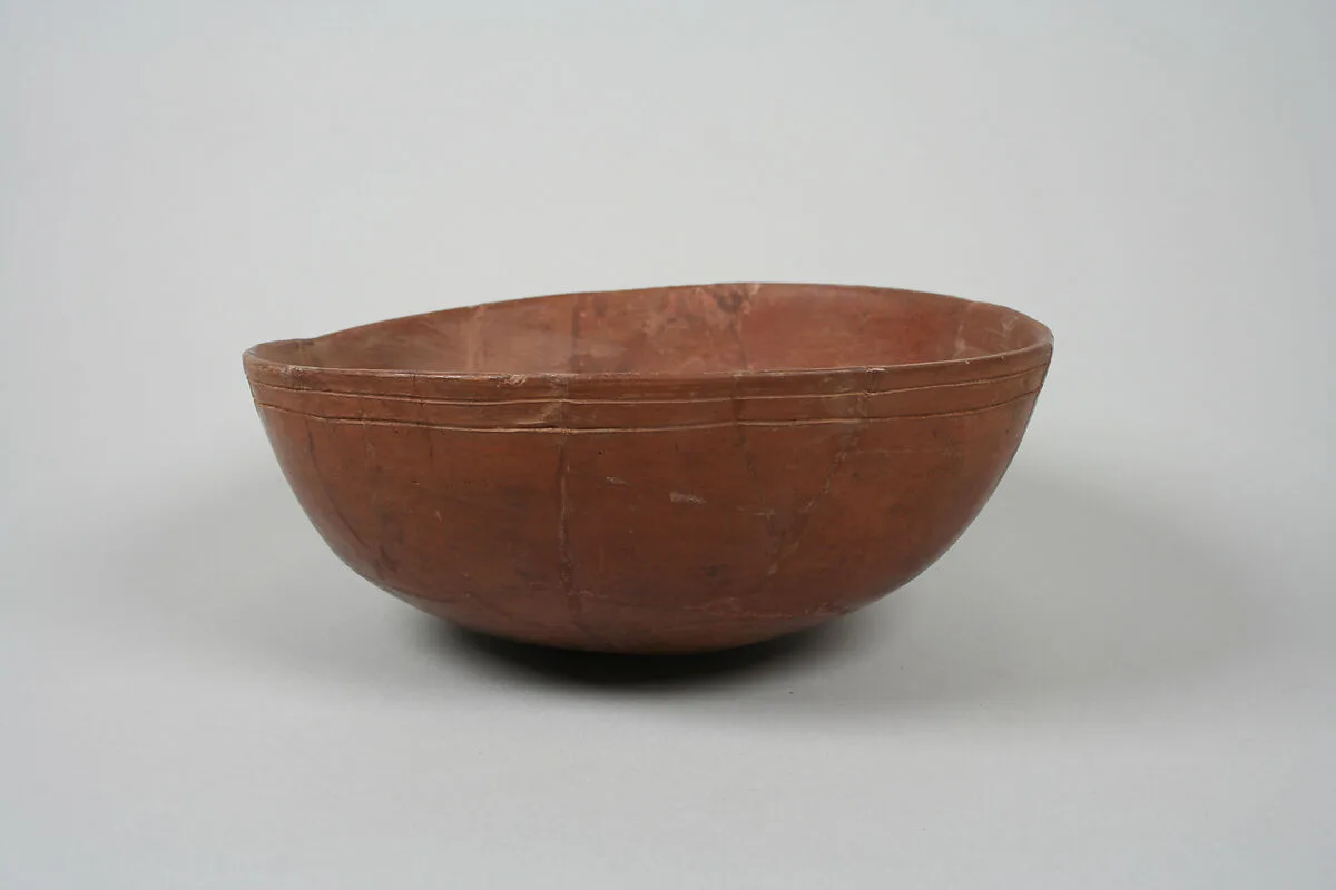 Undecorated painted bowl — Unknown