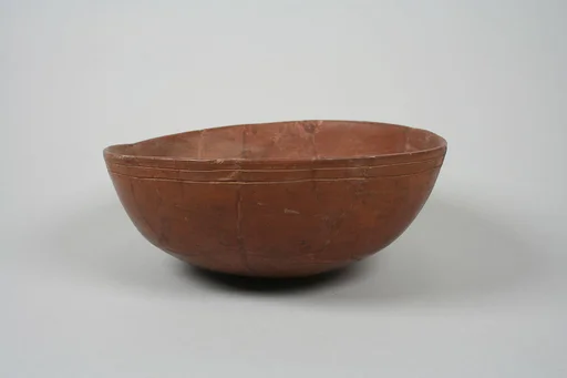 Undecorated painted bowl