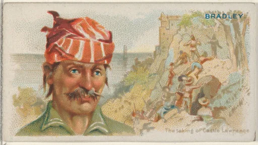 Bradley, The Taking of Castle Lawrence, from the Pirates of the Spanish Main series (N19) for Allen & Ginter Cigarettes