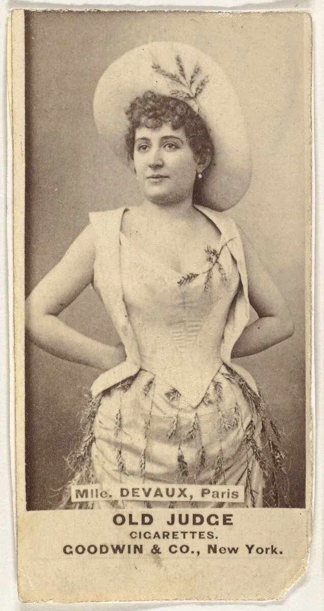 Mlle. Devaux, Paris, from the Actors and Actresses series (N171) for Old Judge Cigarettes — Goodwin & Company