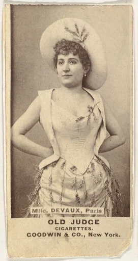 Mlle. Devaux, Paris, from the Actors and Actresses series (N171) for Old Judge Cigarettes