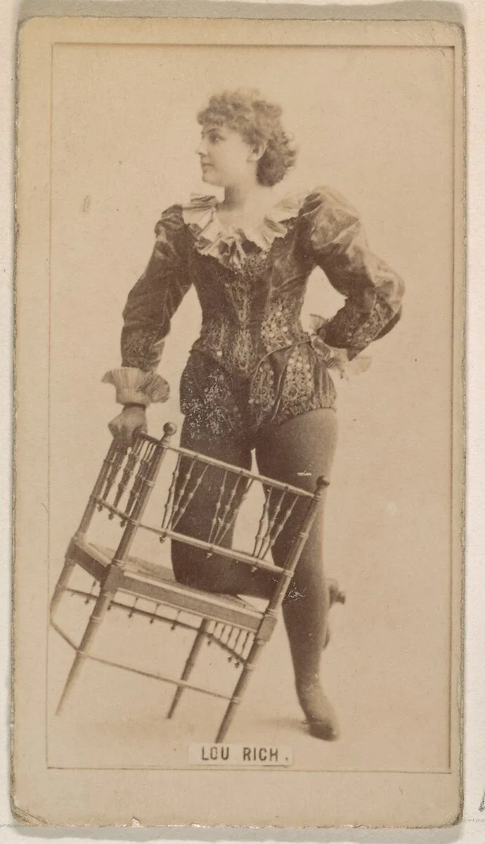 Lou Rich, from the Actresses series (N245) issued by Kinney Brothers to promote Sweet Caporal Cigarettes — Kinney Brothers Tobacco Company