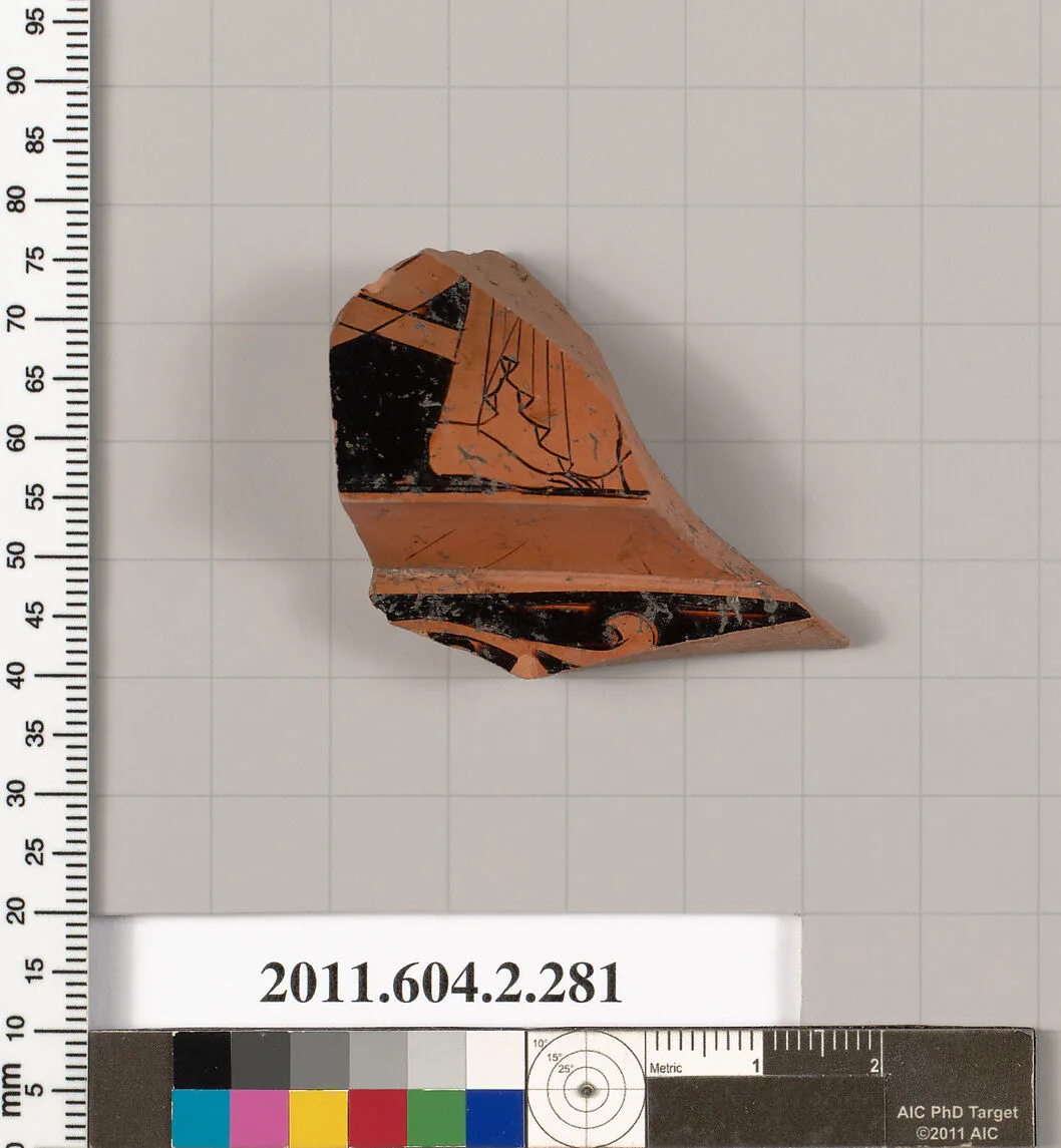 Terracotta fragment of a volute-krater (bowl for mixing wine and water) — Unknown