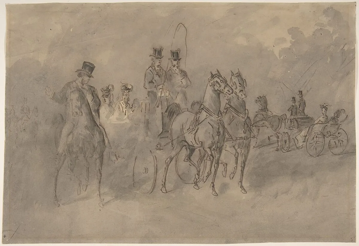 Driving in the Bois de Boulogne — Constantin Guys