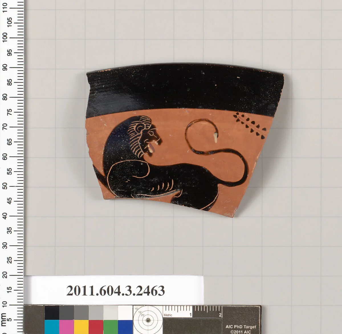 Terracotta rim fragment of a kylix (drinking cup) — Unknown