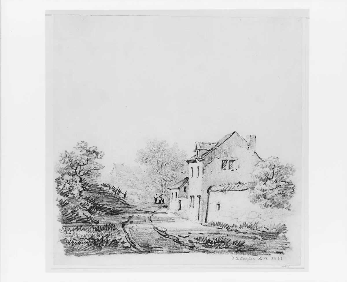 Village Landscape (from McGuire Scrapbook) — Thomas Sidney Cooper
