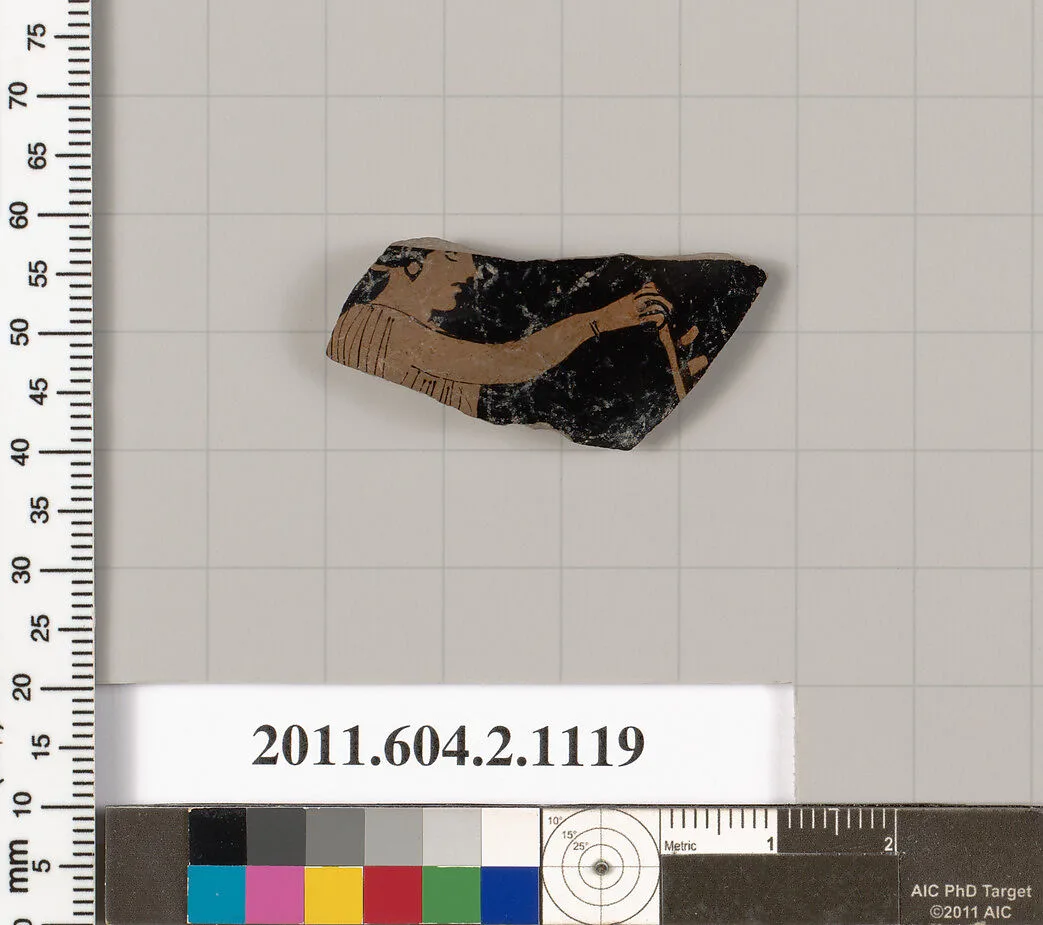 Terracotta fragment of a squat lekythos (oil flask) — Unknown