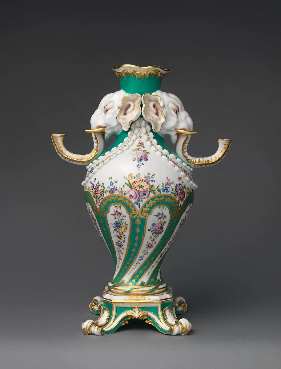 Elephant-head vase (vase à tête d'éléphant) — Sèvres Manufactory|Jean-Claude Duplessis