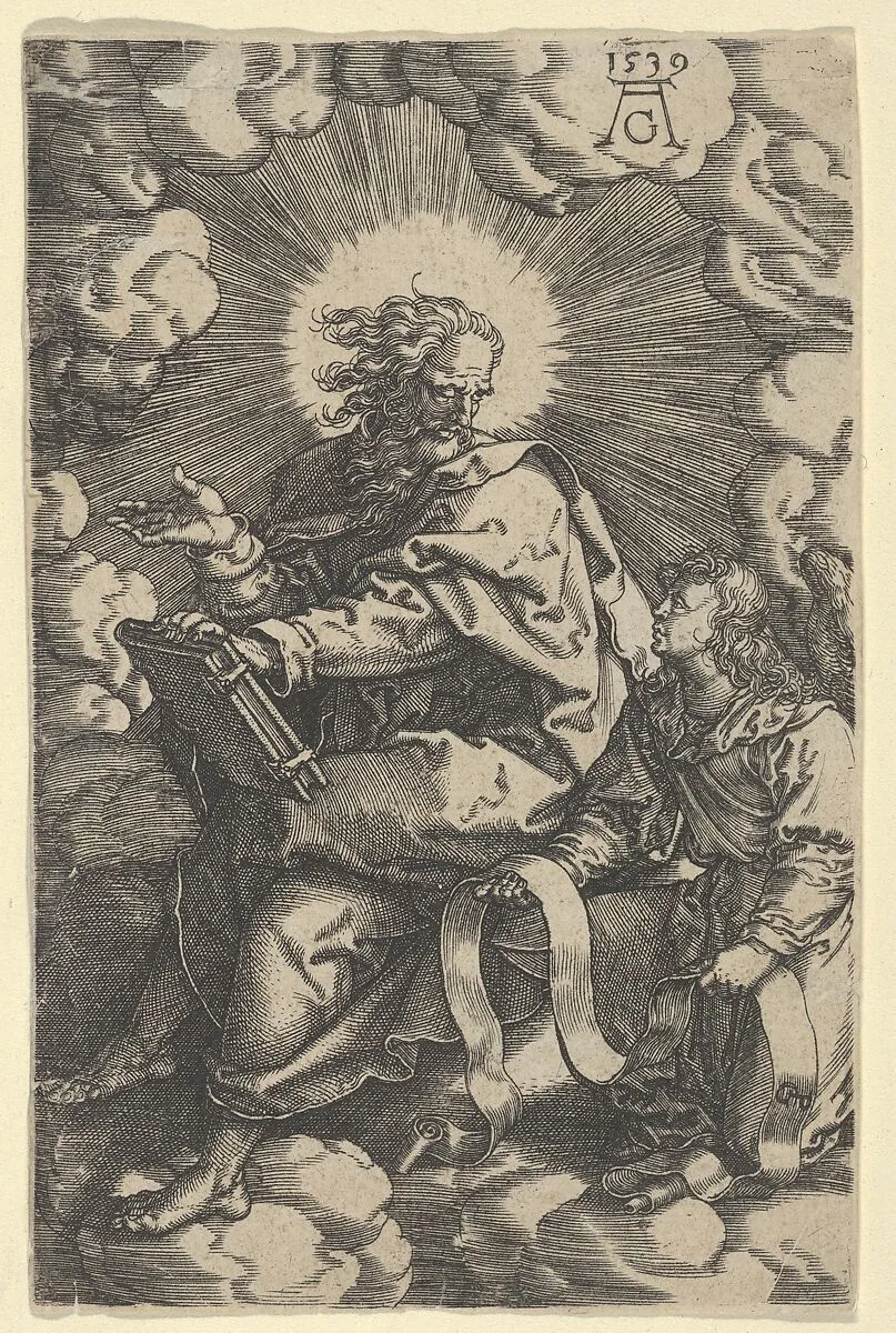 Saint Matthew, from The Four Evangelists — Heinrich Aldegrever|Georg Pencz