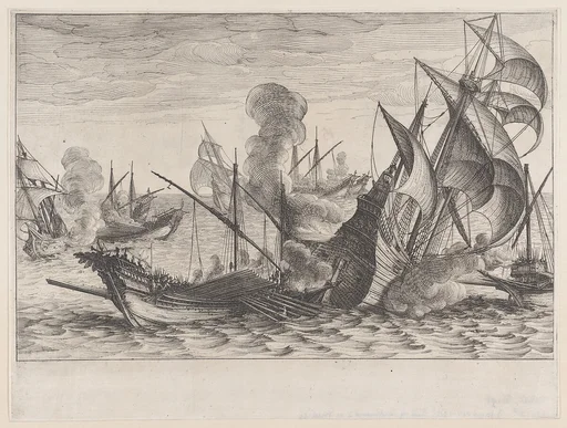 2e Combat Naval (Second Naval Battle), from La Vie de Ferdinand Ier de Médicis série appelée aussi Les Batailles des Médicis (The Life of Ferdinand I de'Medici also called The Medici Battles)