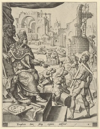 Solomon Building the Temple, from The Story of Solomon
