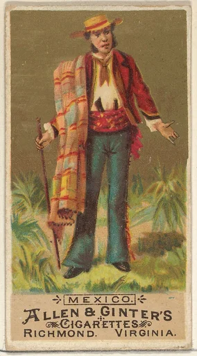 Mexico, from the Natives in Costume series (N16) for Allen & Ginter Cigarettes Brands