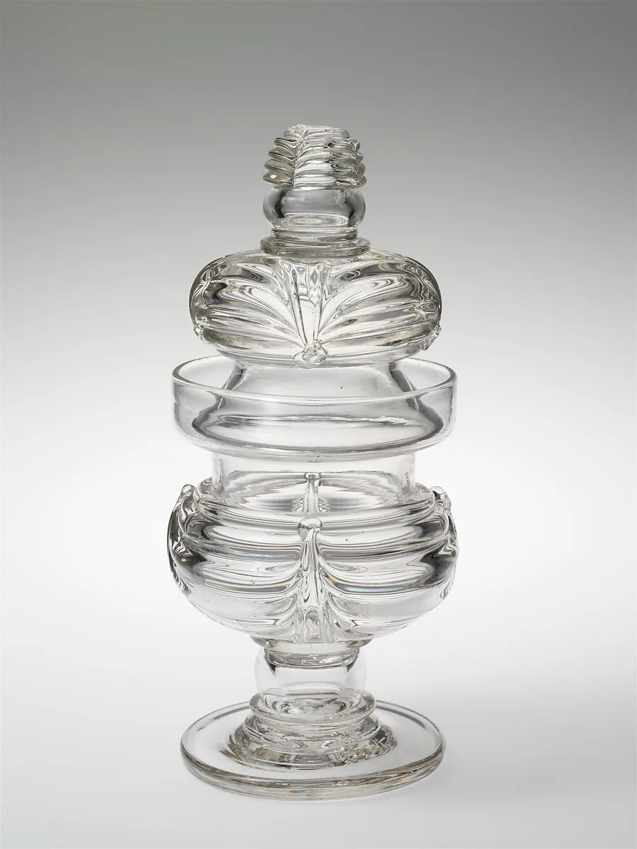 Sugar bowl — New England Glass Company|South Boston Flint Glass Works