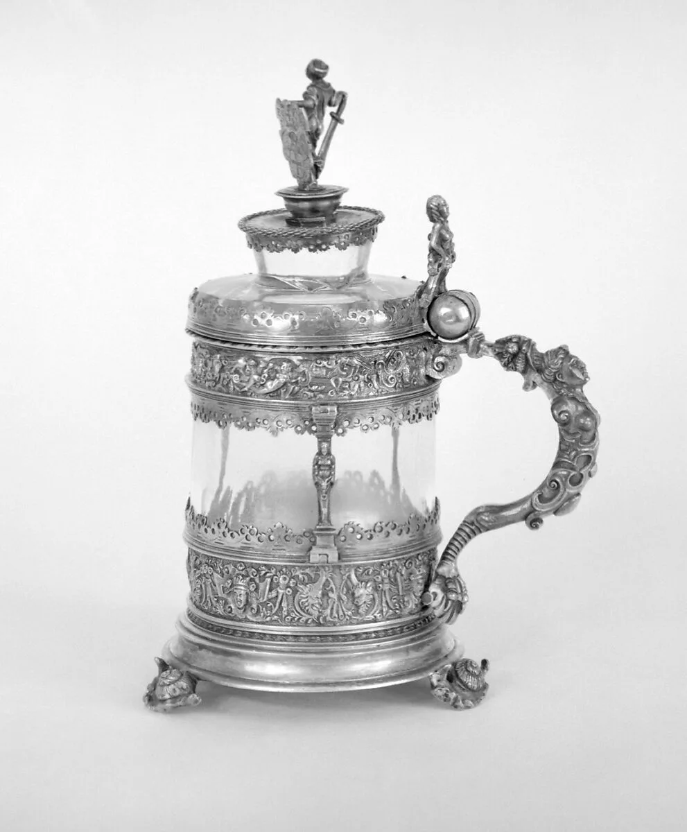 Tankard inset with rock crystal — Unknown