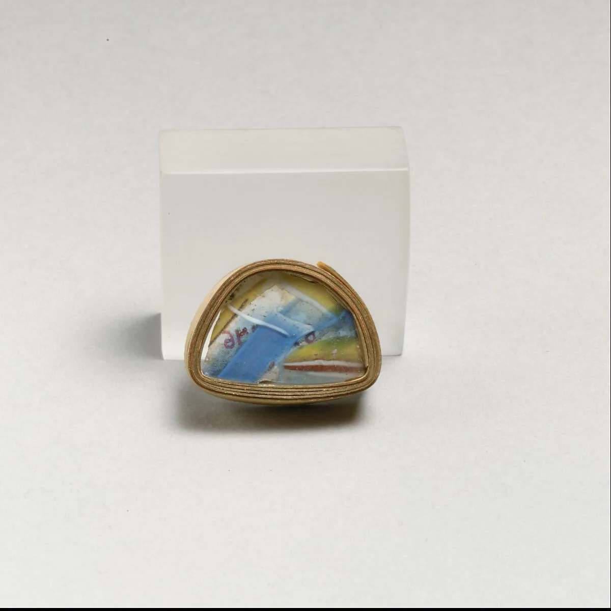 Glass short-strip mosaic fragment — Unknown