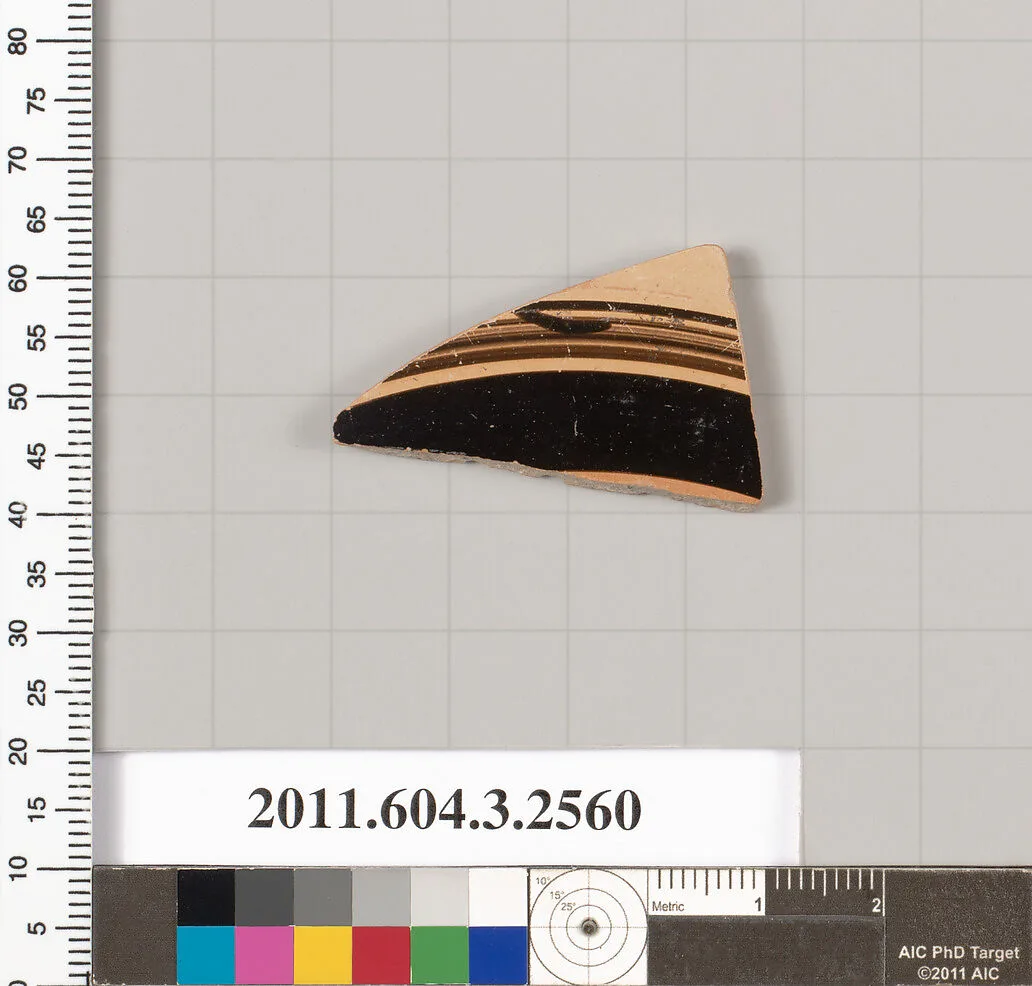 Terracotta fragment of a kylix (drinking cup) — Unknown