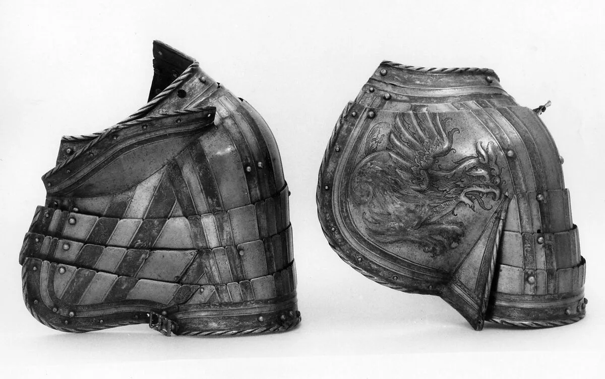 Pair of Pauldrons (Shoulder Defenses) — Unknown
