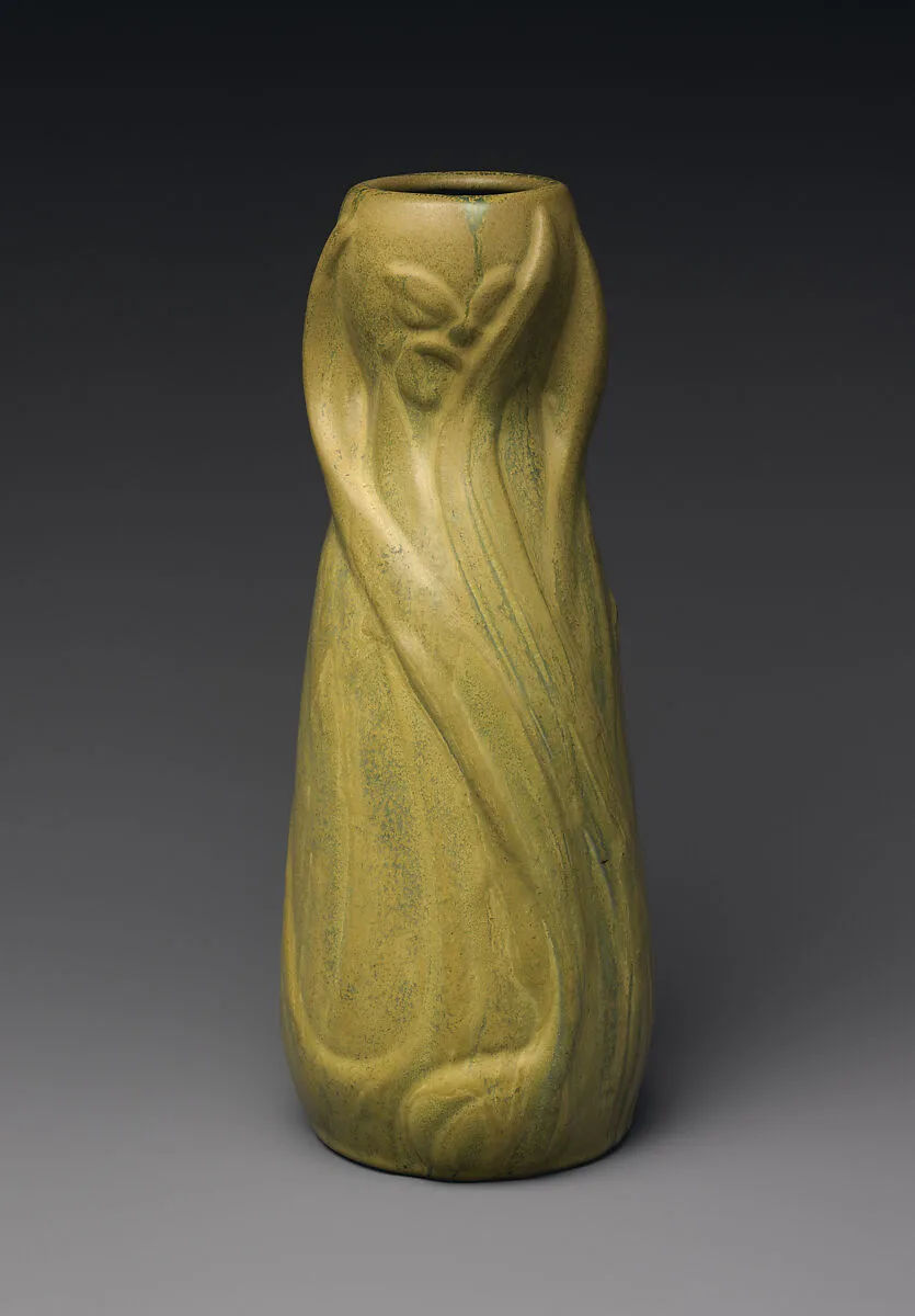 Vase with daffodils — Artus Van Briggle|Van Briggle Pottery Company
