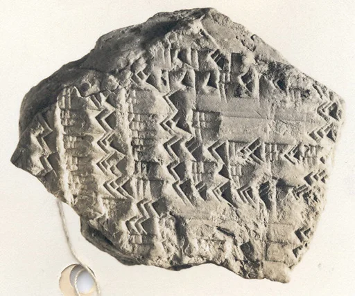 Cuneiform tablet: fragment of a table of reciprocals
