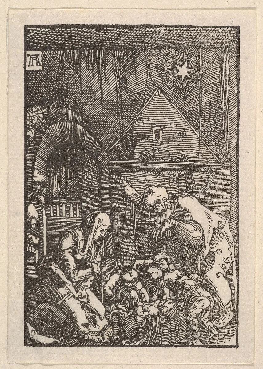 Nativity, from The Fall and Salvation of Mankind Through the Life and Passion of Christ — Albrecht Altdorfer
