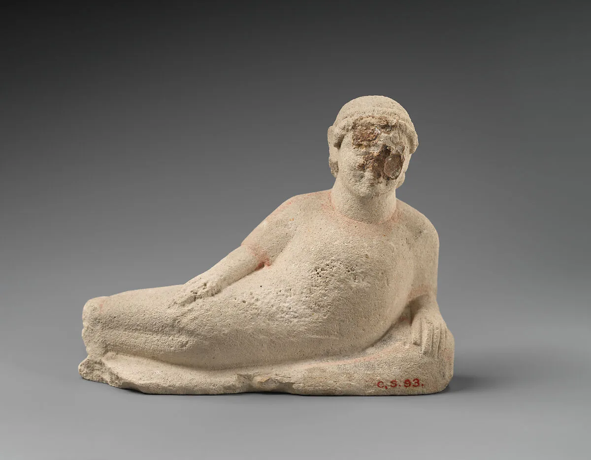 Limestone male banqueter — Unknown