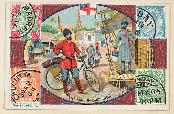 The Mail in British Indies, bakery card from the Stamps and Mail Carriers of All Nations series (D73), issued by the Rochester Baking Company — Rochester Baking Company