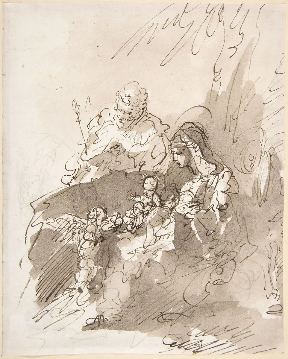 The Rest on the Flight into Egypt — Giuseppe Bernardino Bison