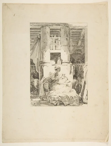 Le Muletier, from "Contes et nouvelles en vers par Jean de La Fontaine. A Paris, de l'imprimerie de P. Didot, l'an III de la République, 1795"