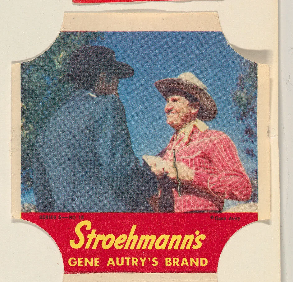 Gene Autry's Brand, Series 5, No. 15, from the Gene Autry's Brand bread end labels series (D290-7) issued by Stroehmann Bread Company — Stroehmann Bread Company