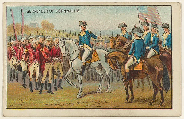 Surrender of Cornwallis, from the "Historical Events" series (T70), issued with Hoffman House Magnums Cigars, Flexo Giants Little Cigars, Buffo Little Cigars, and Just Suits Cut Plug — Unknown