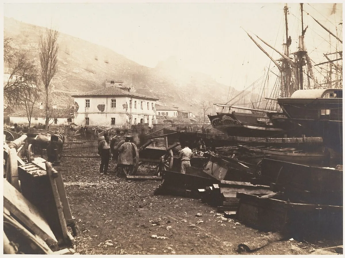 Landing Place, Ordnance Wharf, Balaklava — Roger Fenton