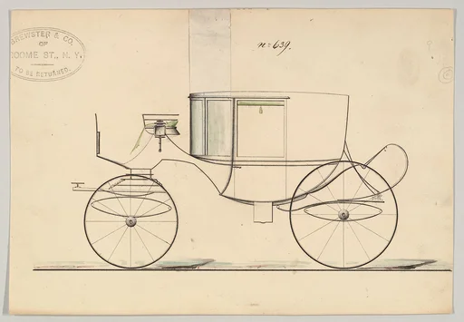 Design for Coupé, no. 639 ("Three-quarter Size Clarence with C Springs Behind")