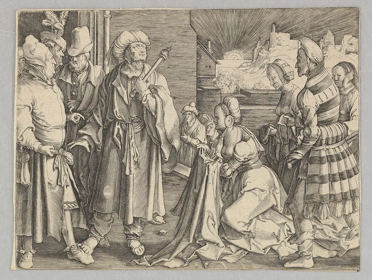Potiphar's Wife Accusing Joseph (copy) — Lucas van Leyden