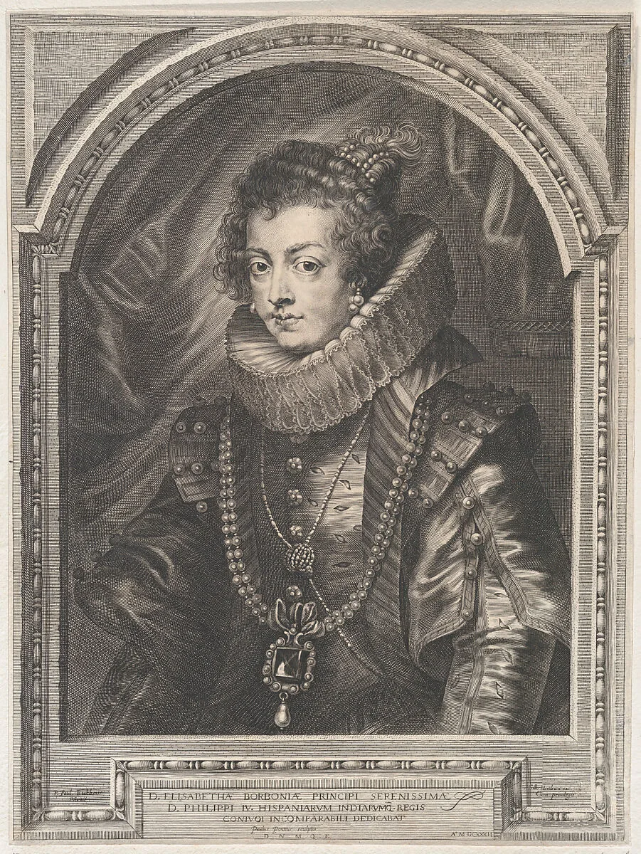 Portrait of Elisabeth of Bourbon, Queen of Spain — Elisabeth, Queen of Spain|Paulus Pontius|Peter Paul Rubens|Gillis Hendricx