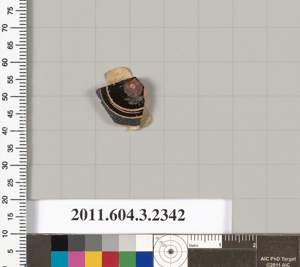 Terracotta fragment of a kylix: eye-cup (drinking cup) — Unknown