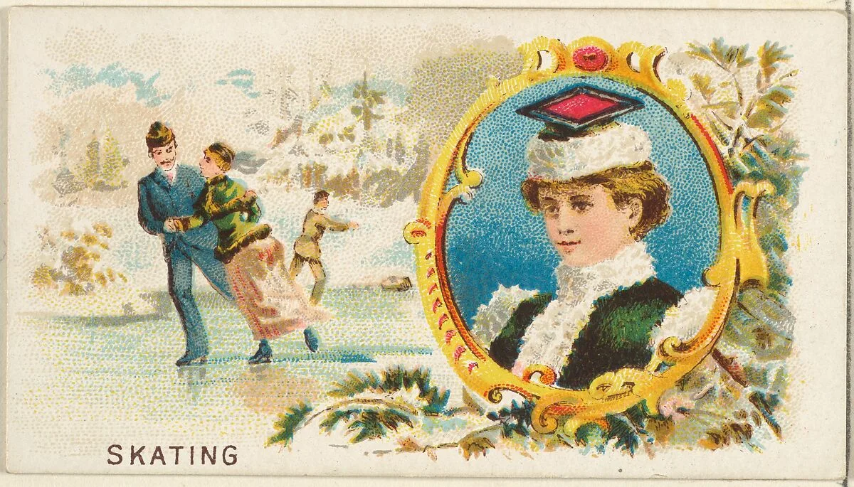 Skating, from the Games and Sports series (N165) for Old Judge Cigarettes — Goodwin & Company