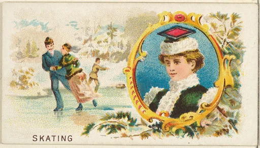 Skating, from the Games and Sports series (N165) for Old Judge Cigarettes