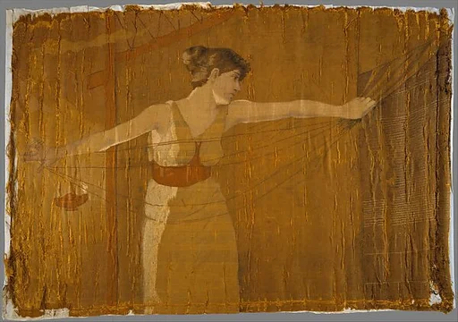"Penelope Unraveling Her Work at Night"