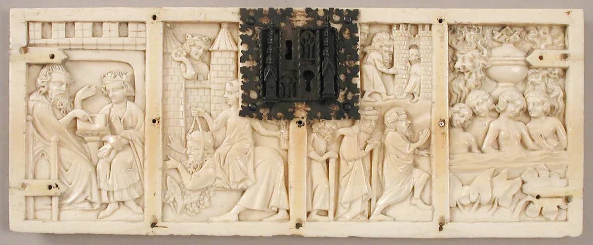 Panel from a Box with Scenes from Romance Literature — Unknown
