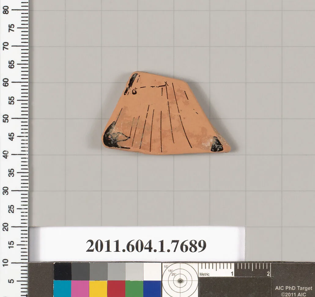 Terracotta fragment of a kylix (drinking cup) — Unknown