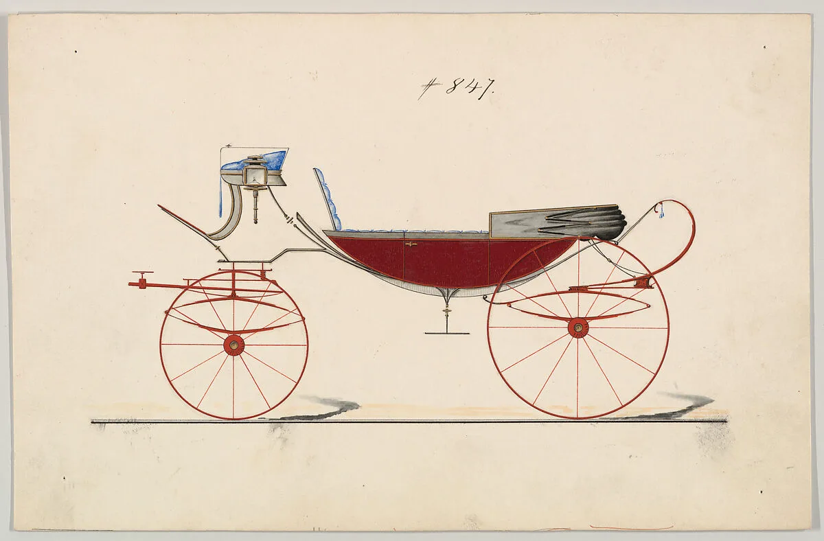 Design for Vis-à-vis/ Caleche, no. 847 — Brewster & Co.